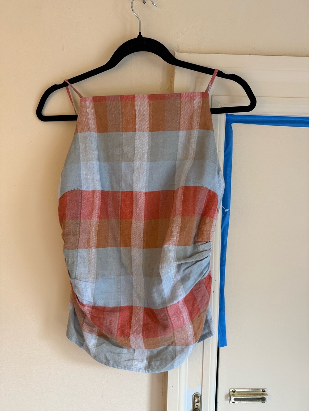 Madewell Striped Cami Dress in Coral, Light Blue & Tan